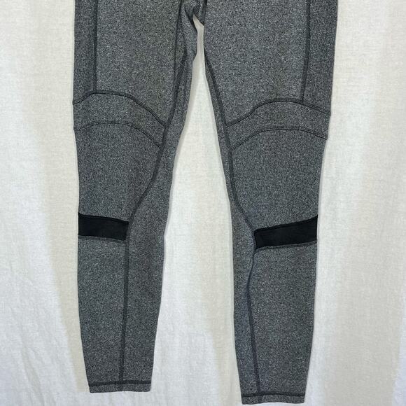 Lululemon Motivate Leggings Heather Speckled Black Gray Ankle Length Size 6 - Picture 8 of 12